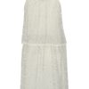 Hnedo-biele vzorované šaty s brmbolcami ONLY Zoe