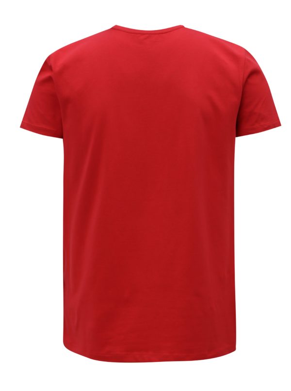 Červené pánske slim tričko s potlačou Pepe Jeans Original stretch