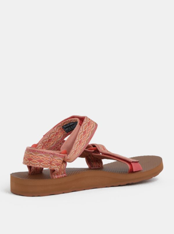 Koralové dámske vzorované sandále Teva