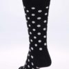 Čierne unisex ponožky s bielymi bodkami Happy Socks Dot
