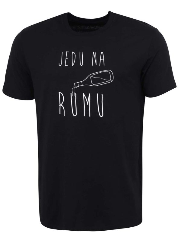 Čierne pánske tričko ZOOT Originál Jedu na rumu