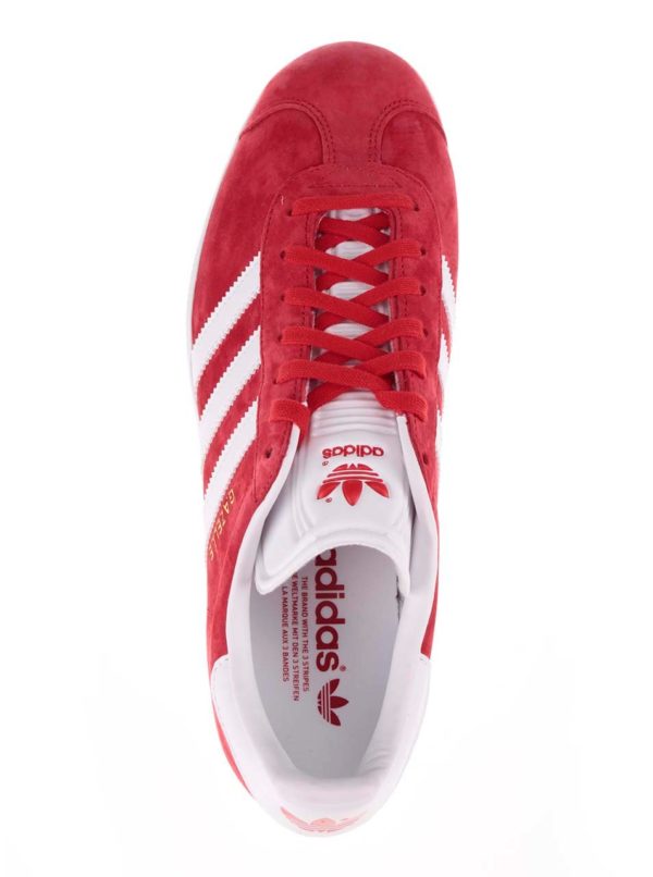 Červené pánske semišové tenisky adidas Originals Gazelle