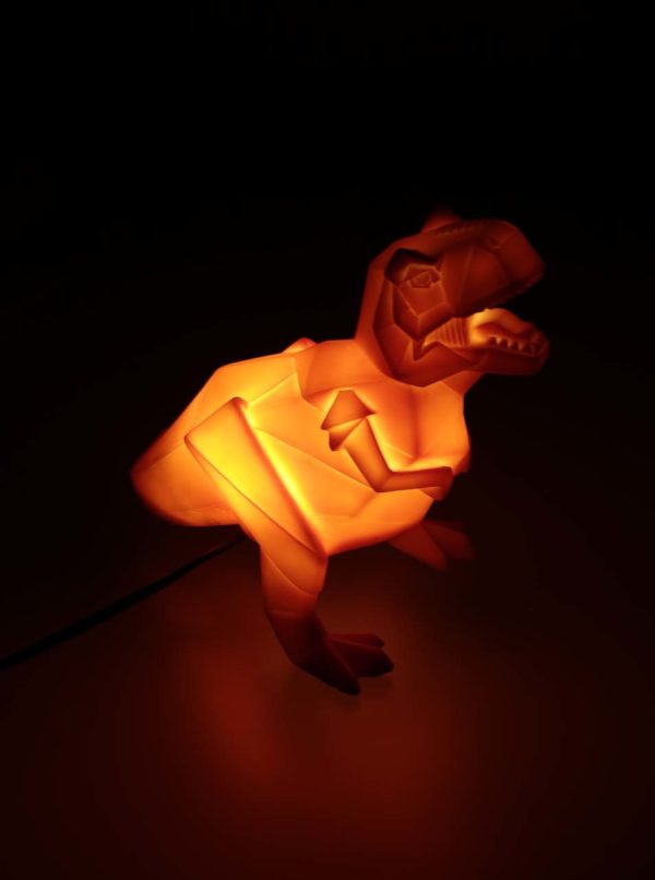 Oranžová lampa v tvare dinosaura Disaster Dinosaur