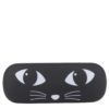 Čierne puzdro na okuliare s motívom mačky Sass & Belle
