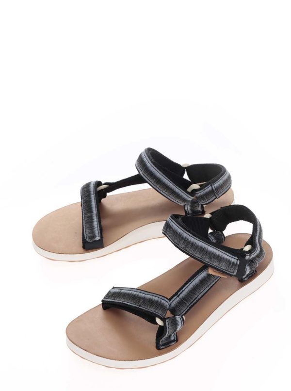 Sivo-čierne melírované dámske sandále Teva