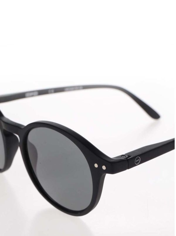 Čierne unisex slnečné okuliare s čiernymi sklami IZIPIZI #D
