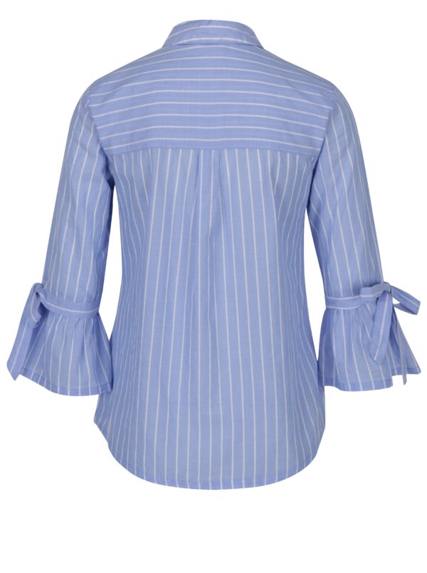 Modrá pruhovaná košeľa s 3/4 zvonovými rukávmi Dorothy Perkins
