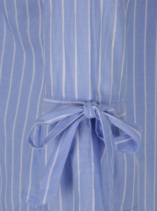 Modrá pruhovaná košeľa s 3/4 zvonovými rukávmi Dorothy Perkins
