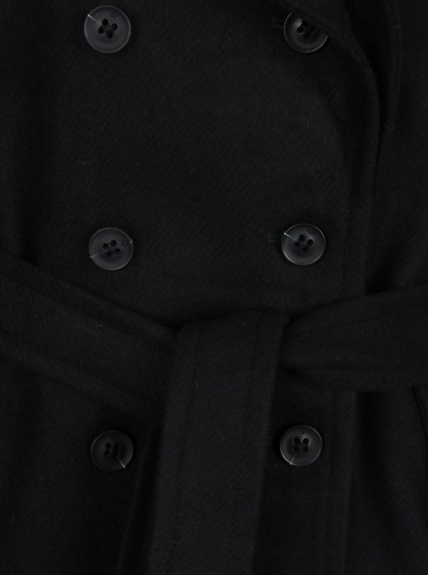 Čierny dámsky kabát s gombíkmi Garcia Jeans
