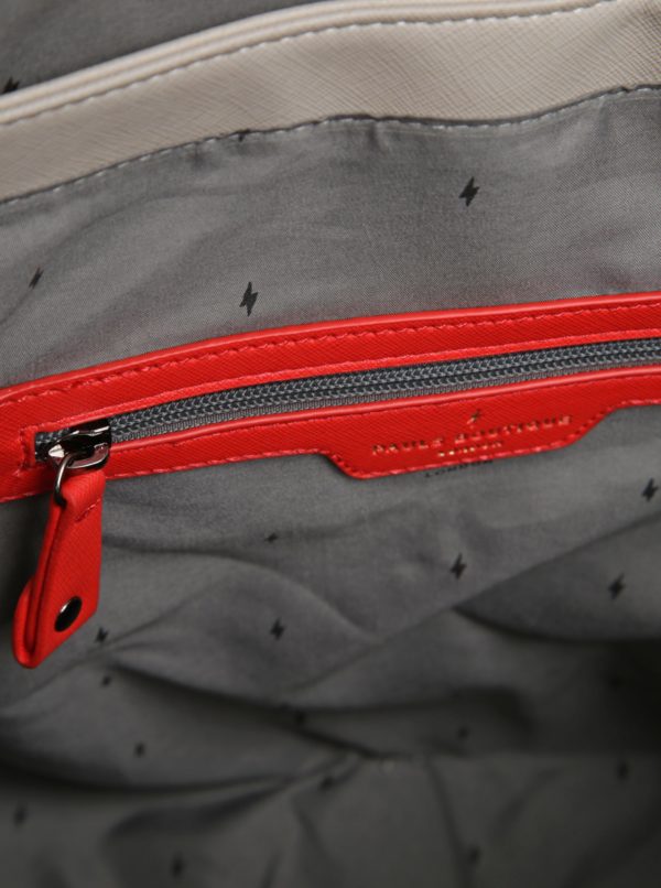 Zeleno-sivá kabelka/batoh 2v1 s červenými detailmi Paul's Boutique Zena