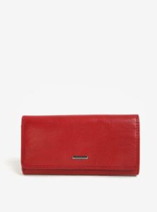 Červená dámska kožená peňaženka KARA