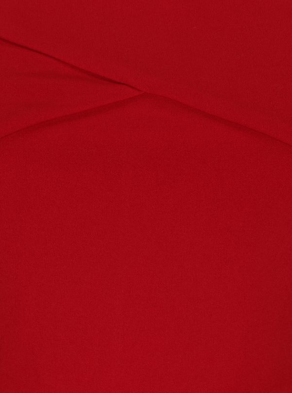 Červené maxišaty s rozparkom AX Paris