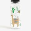 Zeleno-biela fľaša na vodu s motívom lamy Sass & Belle Lima Llama