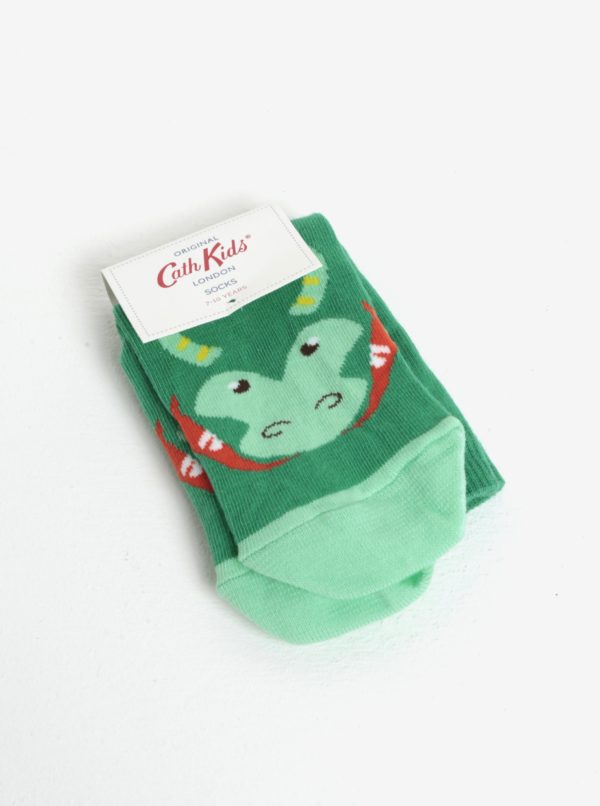 Zelené chlapčenské ponožky s motívom draka Cath Kidston
