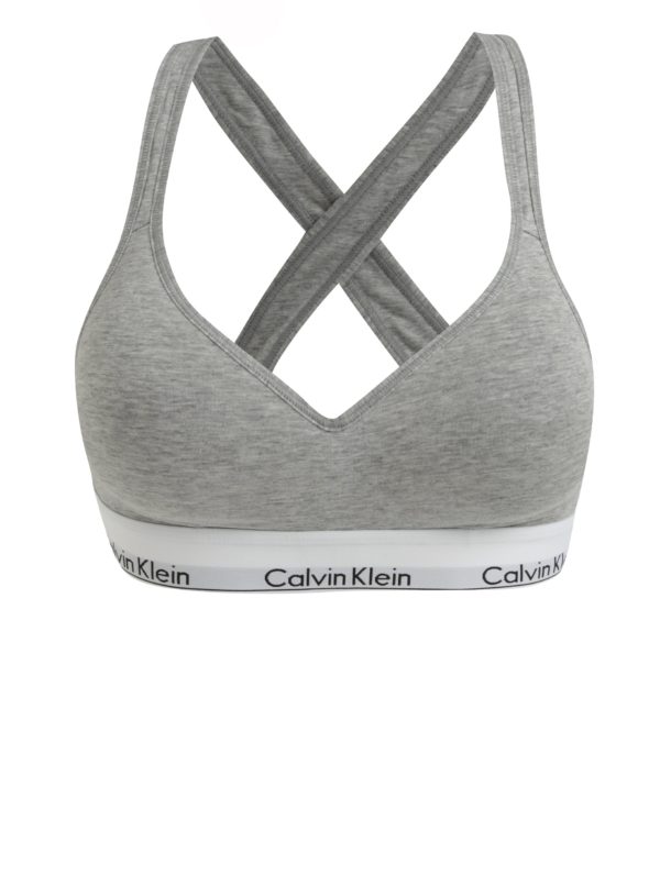 Sivá melírovaná športová podprsenka Calvin Klein Underwear
