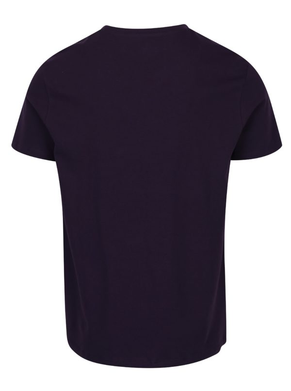 Fialové regular fit basic tričko Burton Menswear London