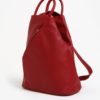 Červený dámsky kožený batoh KARA