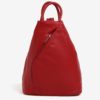 Červený dámsky kožený batoh KARA