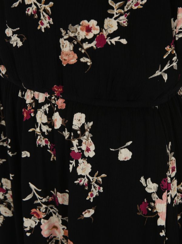 Čierne kvetované šaty ONLY Karmen