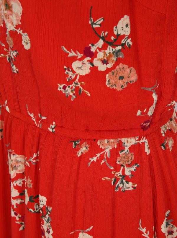 Červené kvetované šaty ONLY Karmen