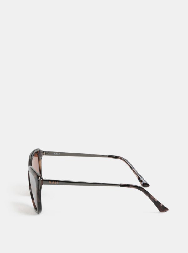Hnedo-čierne vzorované slnečné okuliare Nalí