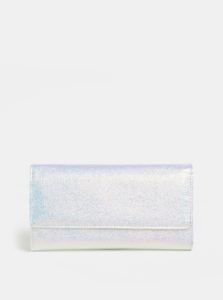 Metalická peňaženka v striebornej farbe s ružovými odleskmi Anna Smith