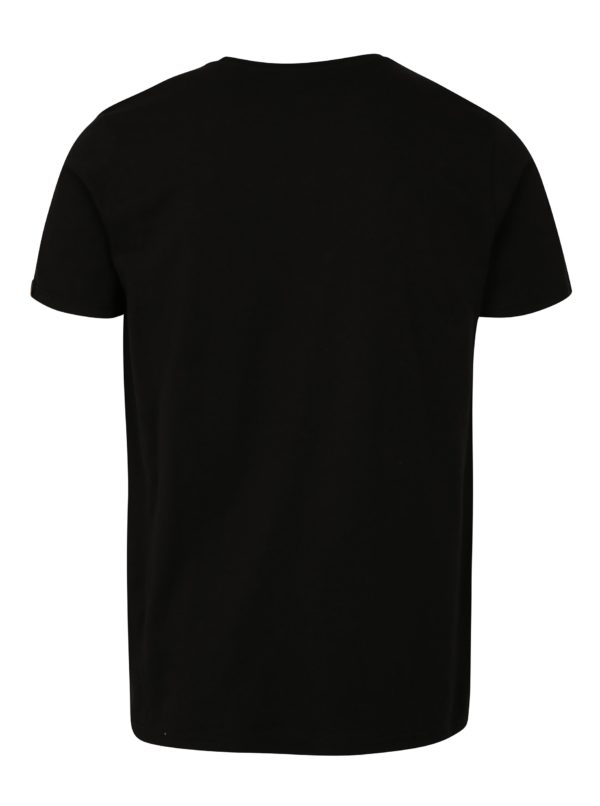 Čierne pánske tričko s potlačou ALPHA INDUSTRIES