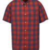 Modro-červená kockovaná plus size košeľa Jack & Jones Boise