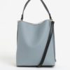 Krémovo-modrá kabelka s detailmi v zlatej farbe Nalí