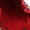 Červená vaková kabelka/batoh 2v1 s detailmi v zlatej farbe Nalí