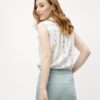 Krémová dámska ľanová košeľa bez rukávov M&Co