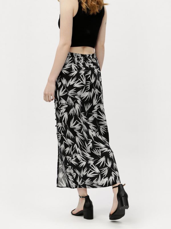 Bielo-čierna vzorovaná maxi sukňa M&Co