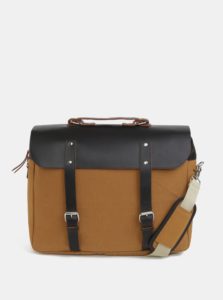 Horčicový batoh/taška s koženými detailmi Enter Brief 12 l