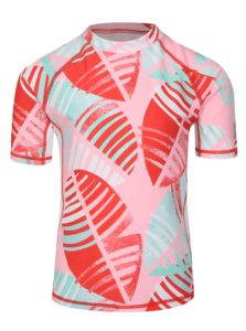 Ružové dievčenské plavkové tričko s krátkym rukávom Reima Fiji