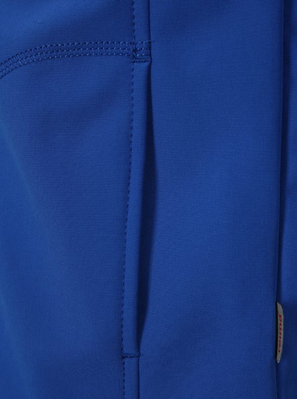 Modrá chlapčenská softshellová vodovzdorná bunda s kapucňou Reima Vantti