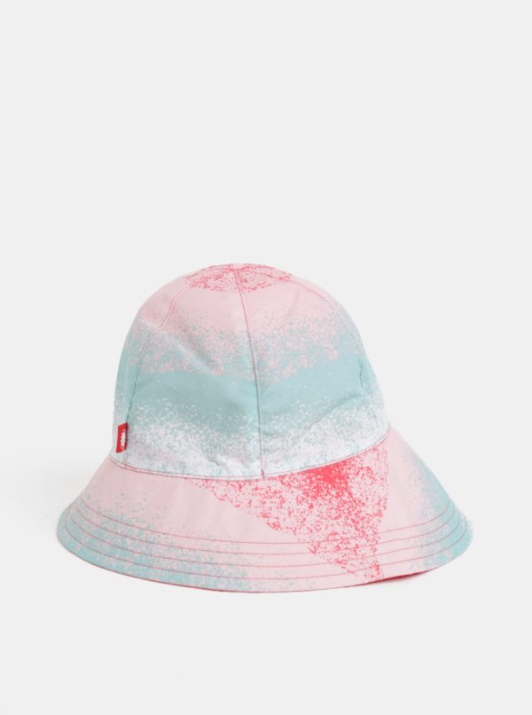 Mentolovo–ružový dievčenský obojstranný klobúk Reima Viiri