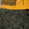 Kaki-žltá chlapčenská vzorovaná súprava s kraťasmi a tričkom Mix´n Match