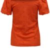 Oranžové tričko s odhalenými ramenami Dorothy Perkins