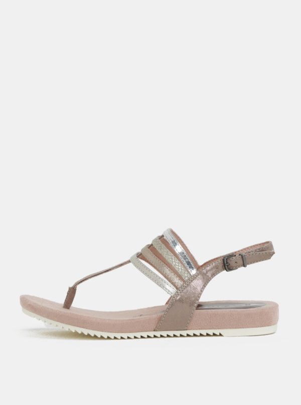 Béžovo-ružové sandále Tamaris