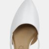 Biele kožené sandále s plnou špičkou Tamaris
