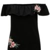 Čierne tričko s kvetovanou potlačou Dorothy Perkins