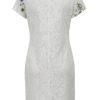 Biele kvetované čipkované šaty Dorothy Perkins Petite