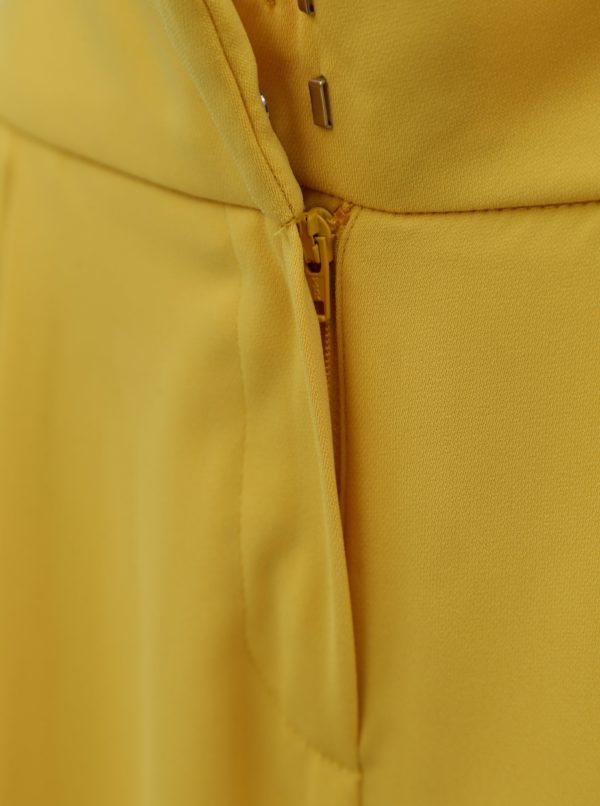 Žlté skrátené voľné nohavice Dorothy Perkins