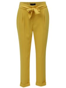 Žlté skrátené voľné nohavice Dorothy Perkins