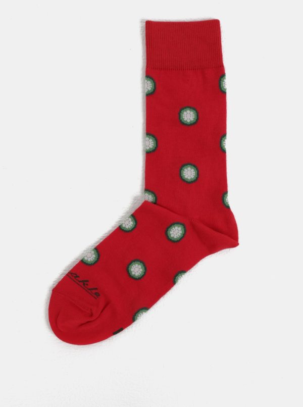 Červené unisex ponožky s motívom paprík Fusakle Chilli