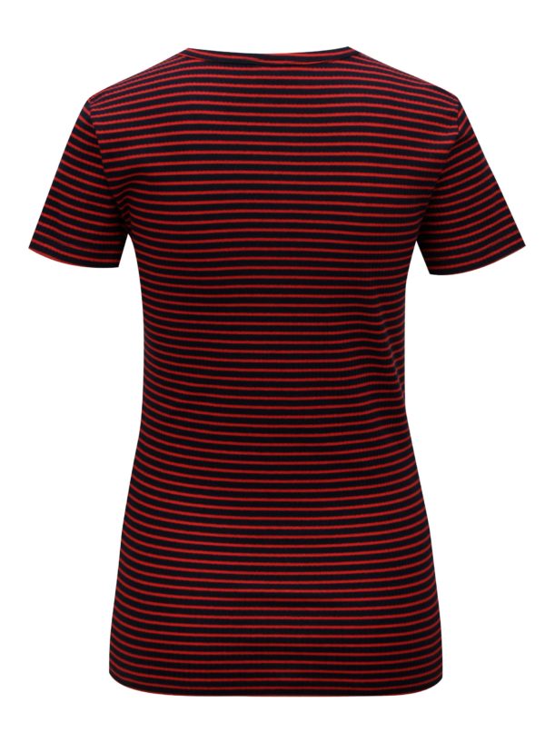 Modro-červené pruhované basic tričko Jacqueline de Yong Christine