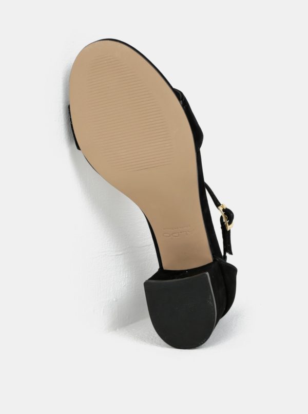 Čierne kožené sandáliky ALDO Villarosa
