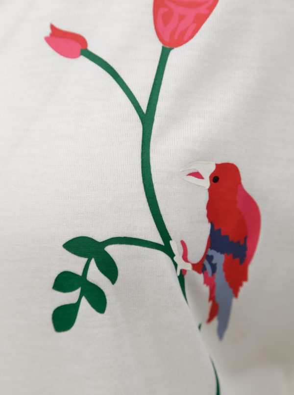 Krémové tričko s potlačou Jacqueline de Yong Nixon