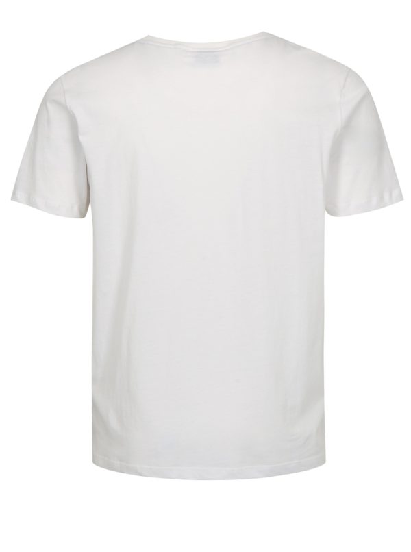Biele tričko s potlačou Jack & Jones Glandale