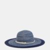 Tmavomodrý dámsky vzorovaný klobúk Roxy Ocean Dream